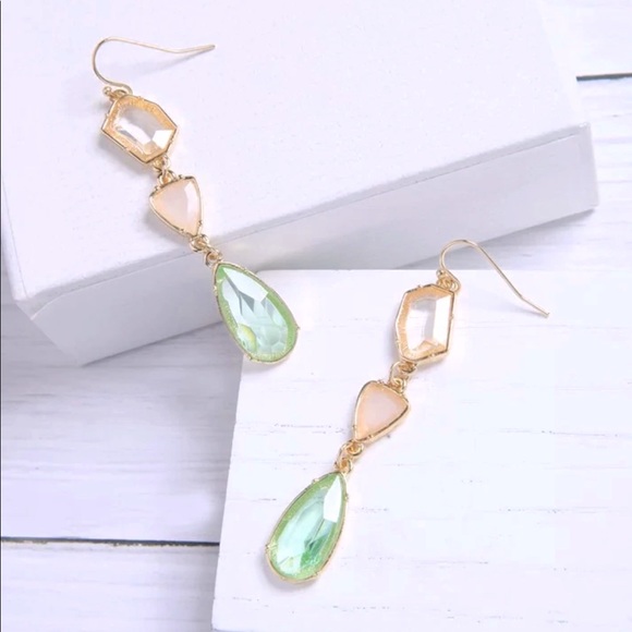 Gemstone Chip Earrings - Picture 2 of 2